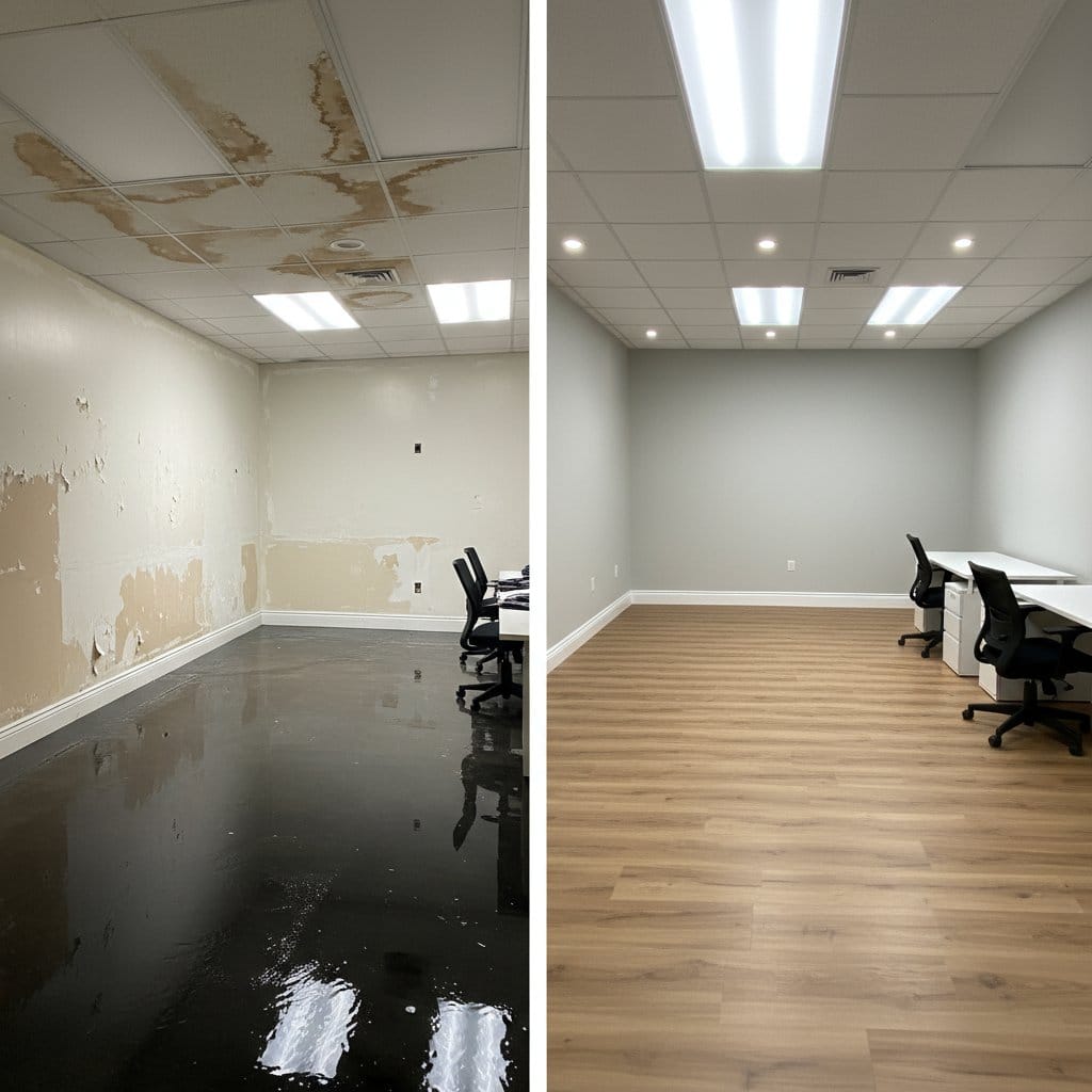 Structural Drying & Dehumidification restoration β commercial office space of commercial property in Tenafly, NJ