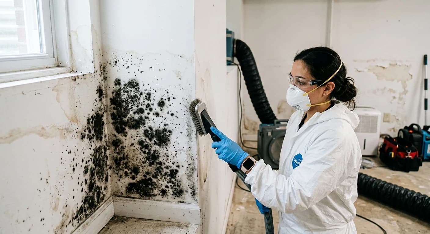 Professional water damage restoration work - What Health Risks Are Associated with Untreated Water Damage?